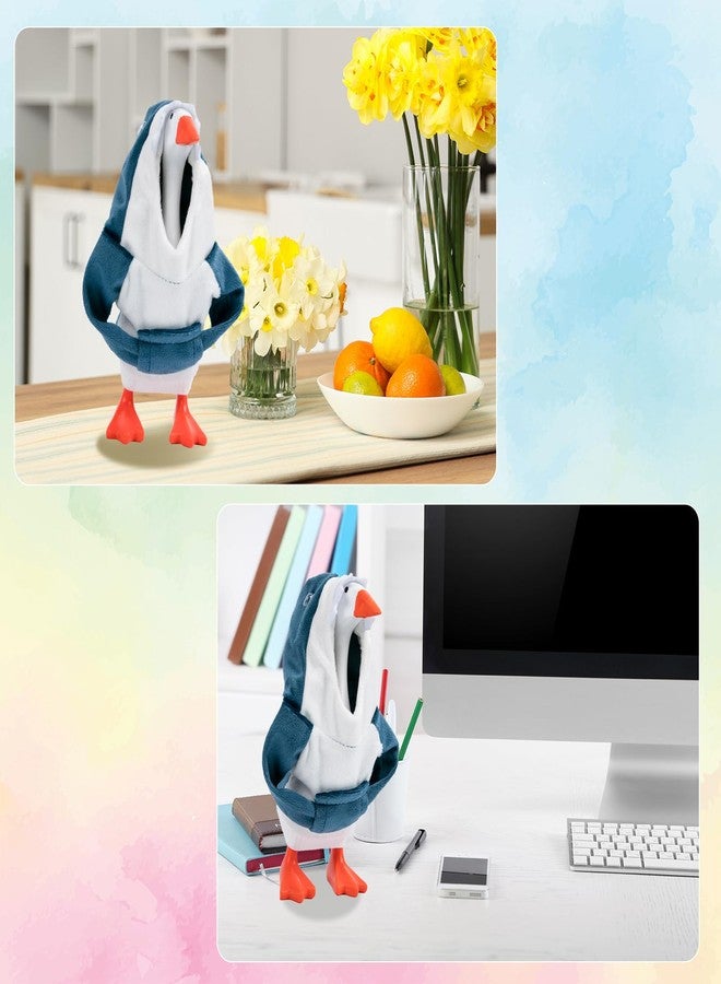 CAMDUCK 7 Inch Desk Goose Outfits, Blue Shark Hoodie for Desktop Goose, 7 Inches Mini Desk Geese Clothes Costume Clothing Accessories for Magnetic Geese Statue Table Decor - Image 4